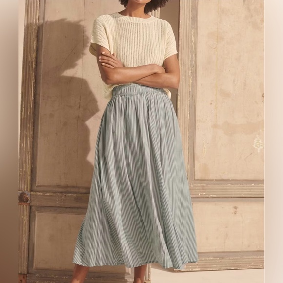 Poetry Full A-Line Long Cotton Skirt With Pockets Size 16 - Picture 2 of 13